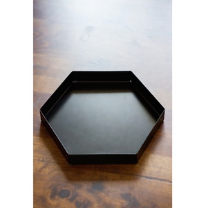 <b>Decorative</b> Metal Tray-Black Color Wedding & Metal Handicraft Eco-friendly Lightweight Serving Tray with Modern Design - Product Image 2
