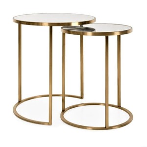 Table basse ronde moderne en fer noir pour salon - Product Image 3
