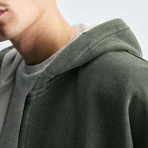 Sudadera con Capucha Extra Grande de Algodón de Alta Calidad para Hombre, Diseño Informal, Color Sólido, Hombros Caídos, Personalizable, para Compradores Mayoristas - Product Image 5