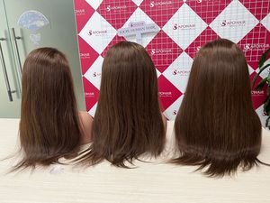 APOHAIR, recién llegado, peluca de encaje completo 100%, cabello humano liso alineado con cutícula de alta calidad, sin enredos, estilo de onda profunda - Product Image 4