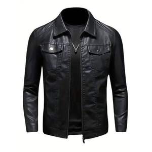 C'est une veste de motard en cuir d'agneau véritable pour homme, disponible en bordeaux, blanc et marron. - Product Image 6