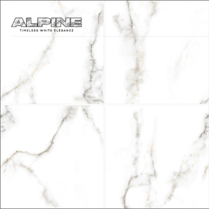 600x600mm CARRARA SHVM Modèle Blanc Brillant ALPINE Élégance Carreaux de Marbre pour Application Murale et Sol de Novac Céramique - Product Image 6