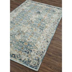 Alfombra de Lana Anudada a Mano Erbe, Azul PKWL-8012, 9x12, Rectangular, con Medallón Abstracto, para Entrada, Pasillo o Sala de Estar, Hecha a Mano - Product Image 2