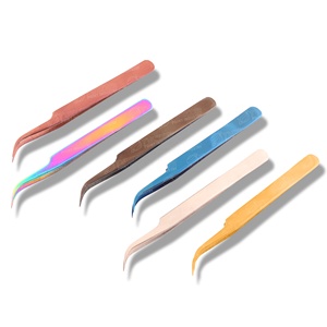 OEM vente en gros de haute qualité Vetus antistatique pince à épiler en acier inoxydable pince à cils droite professionnelle disponible tous - Product Image 5