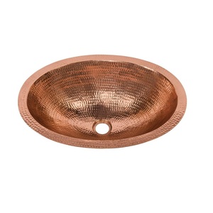 Évier de cuisine en cuivre avec marteaux artisanaux vintage avec lavabo extra profond idéal pour le style rustique - Product Image 1