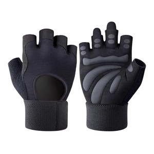 Guantes de Gimnasio de Medio Dedo para Levantamiento de Pesas con Correa de Muñeca Ajustable, Unisex, Material de Spandex para Entrenamiento Físico - Product Image 4