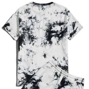 Camisetas estampadas personalizadas de peso pesado para hombre, conjuntos de pantalones cortos para correr, ropa de calle transpirable, Conjunto de camiseta de precio barato para hombre OEM - Product Image 2