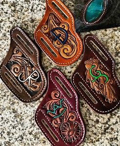 Pochette de couteaux en cuir de carbone personnalisée la plus vendue lame pliante portable de luxe pour la chasse Camping survie piège à animaux décoratif - Product Image 5