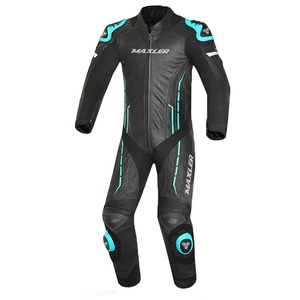 Combinaison de moto en cuir pour homme MAXLER MX-MLS-68, protection CE niveau 2, respirante, durable, cuir véritable premium 100% - Product Image 1
