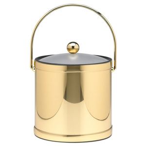 Moderno 5L Cubo de hielo de acero inoxidable de doble pared Pinzas de boda de alta calidad incluidas para enfriar vino de champán - Product Image 4