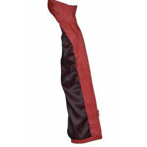 Gabardina impermeable de piel de oveja auténtica roja para mujer ATLANTIC, abrigo largo de estilo de invierno con cuello levantado, forro de poliéster - Product Image 6