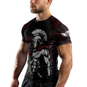 Rashguard d'entraînement MMA à manches longues, tissu extensible respirant, logo personnalisé, haut de grappling pour arts martiaux - Product Image 6
