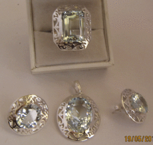 Shah Gems Women's Natural Green Amethyst <b>Set</b> in 925 Sterling Silver Emerald Cut Diamond <b>Gold</b> Plated for Parties and Weddings - Product Image 1