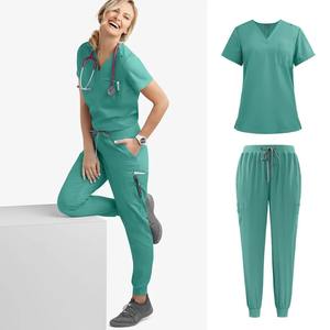Abrigo de algodón para mujer, ropa de trabajo con cuello redondo para Spa, veterinario, Doctor, conjuntos de uniformes de Hospital para médicos, enfermeras, trabajadores de Spa - Product Image 3