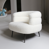 Fauteuil d'Appoint Moderne en Velours pour Salon, Mobilier de Détente Confortable pour Usage à Domicile ou en Hôtellerie et Restauration