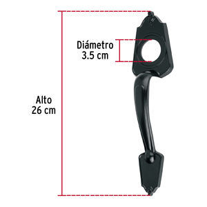 3 stemmi per porte in metallo, finitura nera - Product Image 4