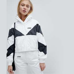 2024 New Arrival Custom <b>Women</b> Cropped <b>Jacket</b> Windbreaker Set Lightweight Breathable Waterproof Windbreaker Sets <b>Women</b> - Product Image 2