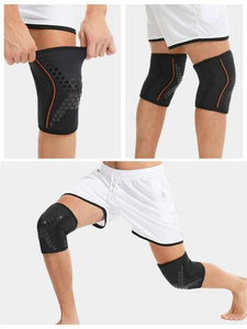 Manchon de genou en nylon spandex de 7 mm pour la musculation, logo personnalisé, vente chaude, haute qualité, doux, confortable, respirant, anti-UV - Product Image 3