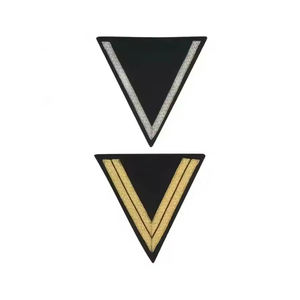 Insignia de Chevron de Alta Calidad para Uniformes, Parches y Emblemas Bordados Decorativos para Trajes Formales, Servicio OEM - Product Image 4