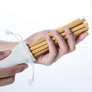 Pajita de bambú con logotipo personalizado de alta calidad, el precio más barato, con cepillo y Bolsa, hecha en VIETNAM - Product Image 3