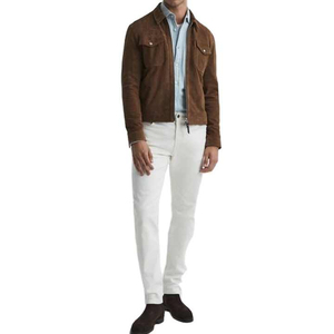 Good Price Premium Quality Autumn Winter <b>Men</b> <b>Suede</b> Leather <b>Jacket</b> Customized Design Slim Fit Classic Biker <b>Suede</b> Leather - Product Image 4