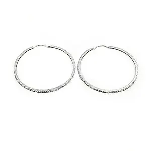 Boucles d'oreilles créoles en argent 925 taille princesse pour femmes, tendance religieuse, port quotidien, plaqué rhodium, or 14 carats, bijoux huggie - Product Image 1