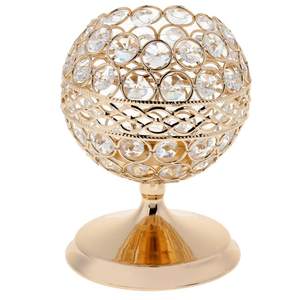 High Quality Iron and Crystal Tea <b>Light</b> <b>Candle</b> Votive Holder for Home Office Decoration Wedding Decoration in Bulk Supply - Product Image 4