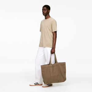 T-shirt Homme Coupe Classique avec Logo Personnalisé 100% Coton 300 g/m² Col Rond Côtelé Épaules Tombantes Coupe Oversize Streetwear Respirant Anti-rétrécissement - Product Image 4