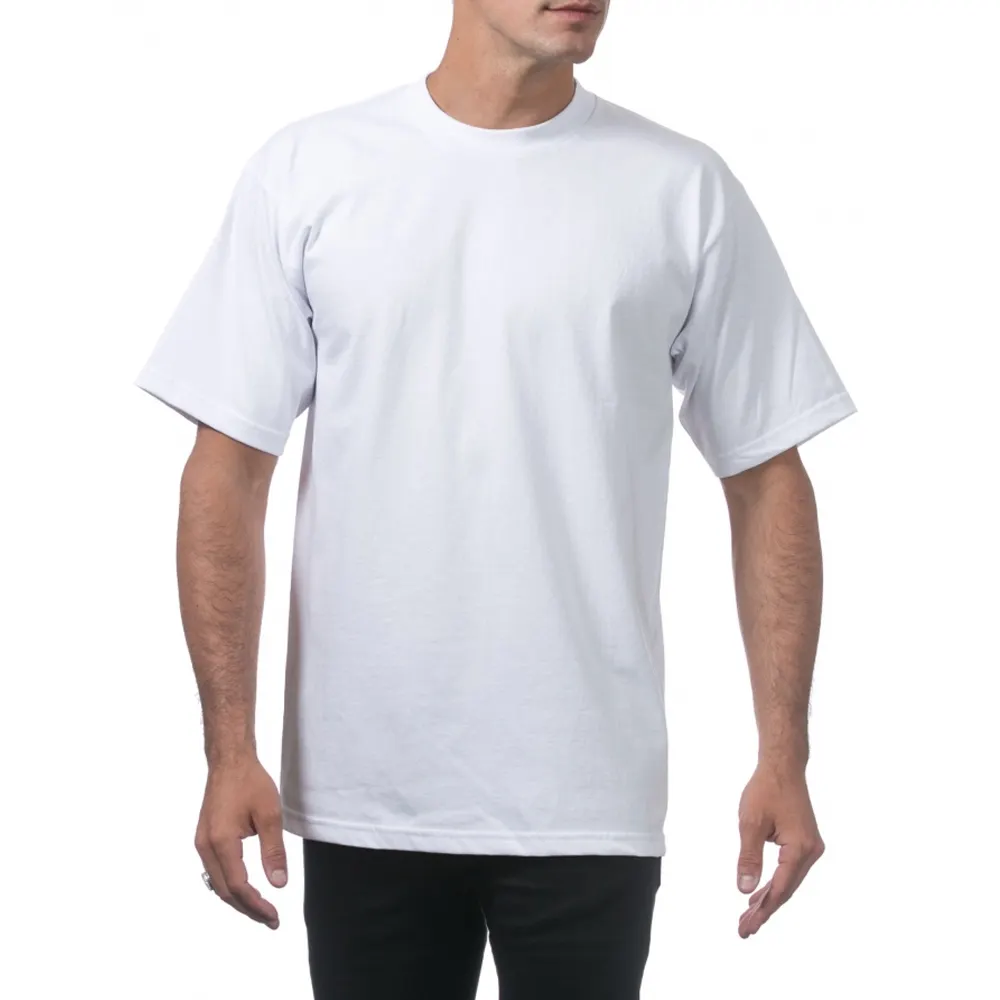 Erkek Fan favori kısa kollu Crewneck T Shirt-beyaz Pro kulübü ağır S/S beyaz tişört