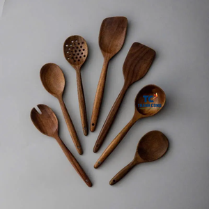 Wholesale <b>WOODEN</b> <b>SPOONS</b> and Coconut Utensils Set for Home Kitchen Cooking Natural Material Made in Vietnam - Product Image 3