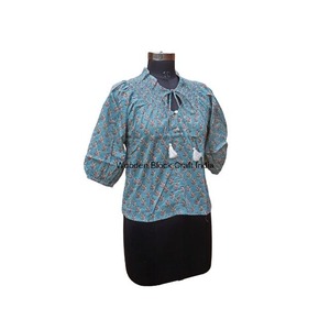 Hauts pour femmes vintage confortables et élégants avec imprimé floral, 100% coton, design respirant pour les femmes actives - Product Image 4