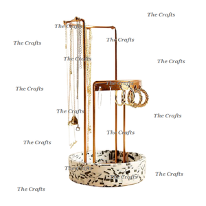 Nouveau modèle de présentoir à bijoux de couleur marron foncé pour collier, boucles d'oreilles et porte-bracelet à des prix raisonnables - Product Image 2