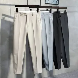 Business Casual Wear Formal Suit Pants For Men New Slim Men's Pants Stretch Trousers Plus Size Classic Solid Color Sweatpants