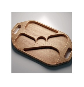 Plateau polyvalent en bois avec poignées pour fruits secs Snacks Thé Café Boissons Cuisine Petit déjeuner avec prix de gros - Product Image 3