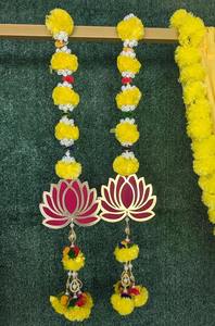 พวงมาลัยบัว3ฟุตประดับงานแต่งดอกดาวเรืองปอมปอมดิวาลีหรือฉากหลังถ่ายรูปสำหรับตกแต่งธีมอเมริกันหรืองานแต่งงาน - Product Image 2