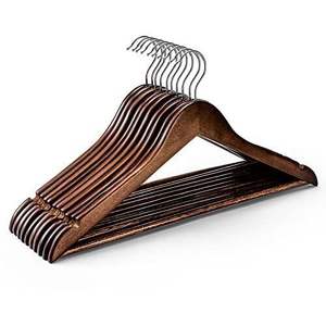 GREAT HANDMADE BEST High Quality Boutique Style a Grade Lotus Wooden Hanger With Notches with Bar Suit Hanger - Product Image 3