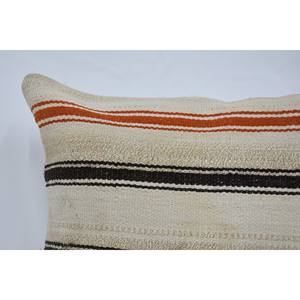 Beige bohème 24x24 pouces luxe Kilim oreiller tissé Vintage carré motif décoratif laine coussin pour literie Style de Noël - Product Image 2