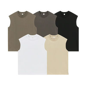 Camisetas sin mangas de algodón 100% para hombre, ropa de calle B2B estilo, ropa informal al por mayor, secado rápido, OEM personalizable - Product Image 1