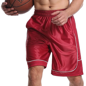 Nouveau short de basket-ball confortable en polyester 100% pour hommes, vêtements de sport décontractés à motif solide avec poche latérale - Product Image 1