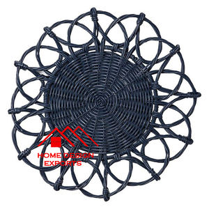 Table & Table Ware Use Customized Handmade Design Best Selling Hand Woven Handmade Spiral Design Charger Plate for Dining - Product Image 5