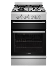 Four et Grill à Gaz Autonome en Acier Inoxydable avec Grille et Minuteur 60 cm, avec Rôtissoire, Cuisinière à Gaz 4 Brûleurs en Acier Inoxydable - Product Image 1