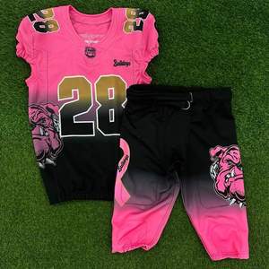 Nueva Llegada 2025: Conjuntos de Uniformes de Fútbol Americano 7V7 de Manga Corta, 100% Poliéster Antibacteriano, Nombre del Equipo Personalizable para Hombre - Product Image 6
