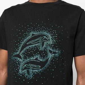 T-shirt à manches courtes pour homme en coton 100% avec col rond et strass tendance 2025, taille personnalisée, anti-UV et respirant - Product Image 5