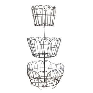 Black Color Metal <b>Wire</b> <b>Basket</b> for Kitchen & Living Room Tabletop Decoration Rectangular Storage <b>Basket</b> With Handles - Product Image 5
