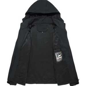 Veste imperméable extérieure réfléchissante avec capuche Manteau de sécurité coupe-vent respirant pour une utilisation nocturne - Product Image 5