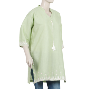 Venta al por mayor de las mujeres con estilo paquistaní estilo Punjabi Kurtis cómodo Kameez con impresión elegante personalizado OEM vestido - Product Image 3