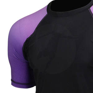 Vêtements de protection MMA à manches courtes personnalisés de haute qualité, en spandex/polyester, pour hommes, vente chaude - Product Image 5