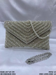 Ethnic Designer Box Clutch Luxury <b>Bridal</b> & Evening Sling <b>Bag</b> <b>for</b> <b>Weddings</b> & Festive Occasions - Product Image 3