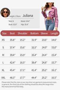 Buen material Precio asequible Diseño profesional Color elegante para chaquetas de cuero recortadas para mujer - Product Image 6