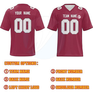 เสื้อฟุตบอลอเมริกันแบบหนา รุ่นล่าสุด สไตล์อเมริกัน MOQ ต่ำ แขนสั้น - Product Image 3